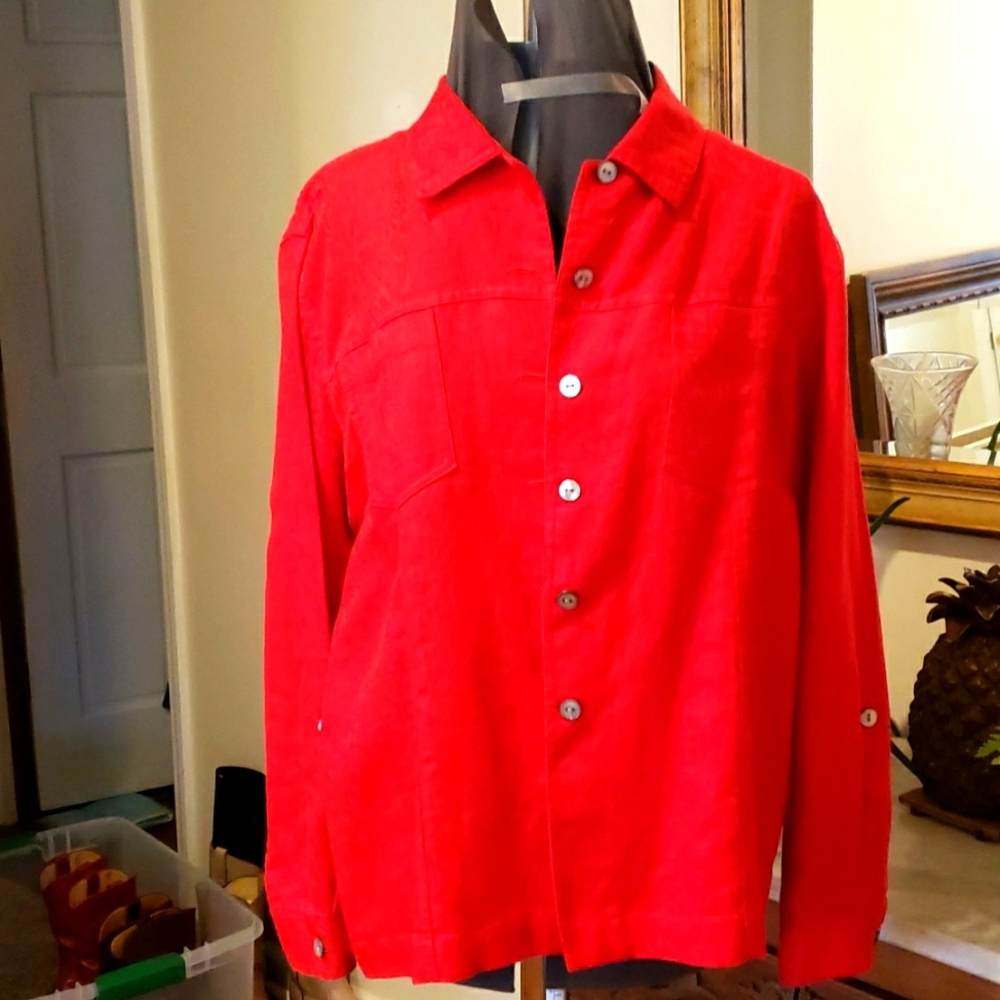 Chico's red size 3 shirt/jacket